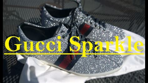 gucci tennis shoes glitter